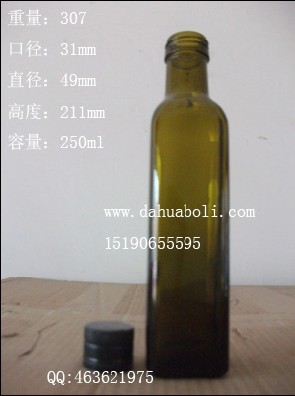 250ml棕色方橄榄油瓶