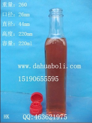 220ml长方形橄榄油玻璃瓶
