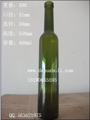 400ml墨绿色细长葡萄酒瓶