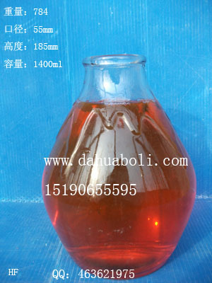 1400ml玻璃酒坛
