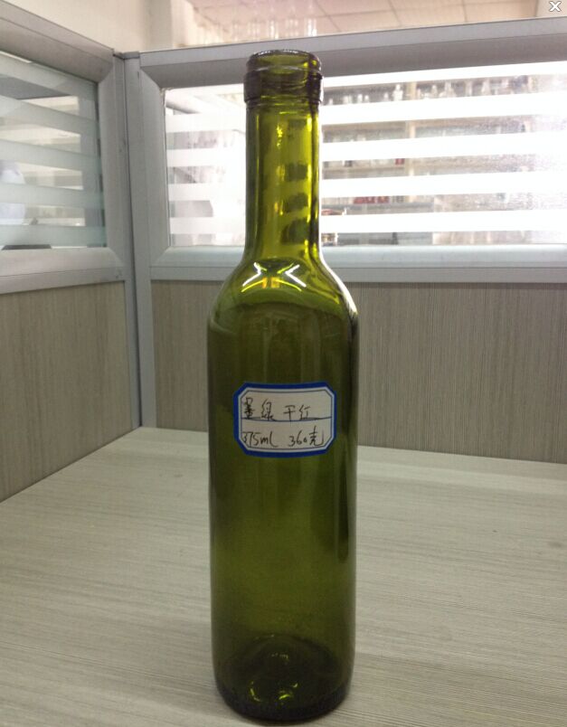 375ml墨绿色圆葡萄酒瓶