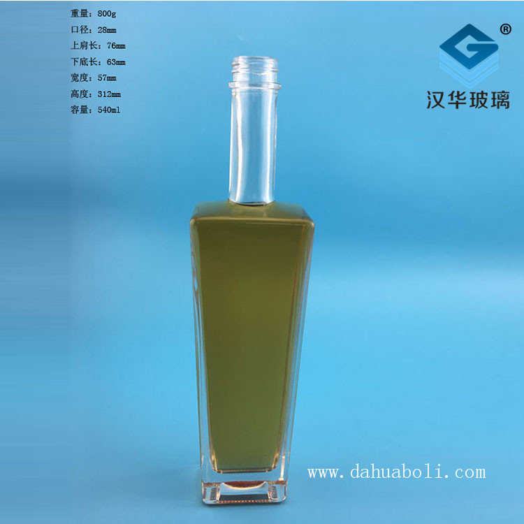 540ml长方形玻璃酒瓶