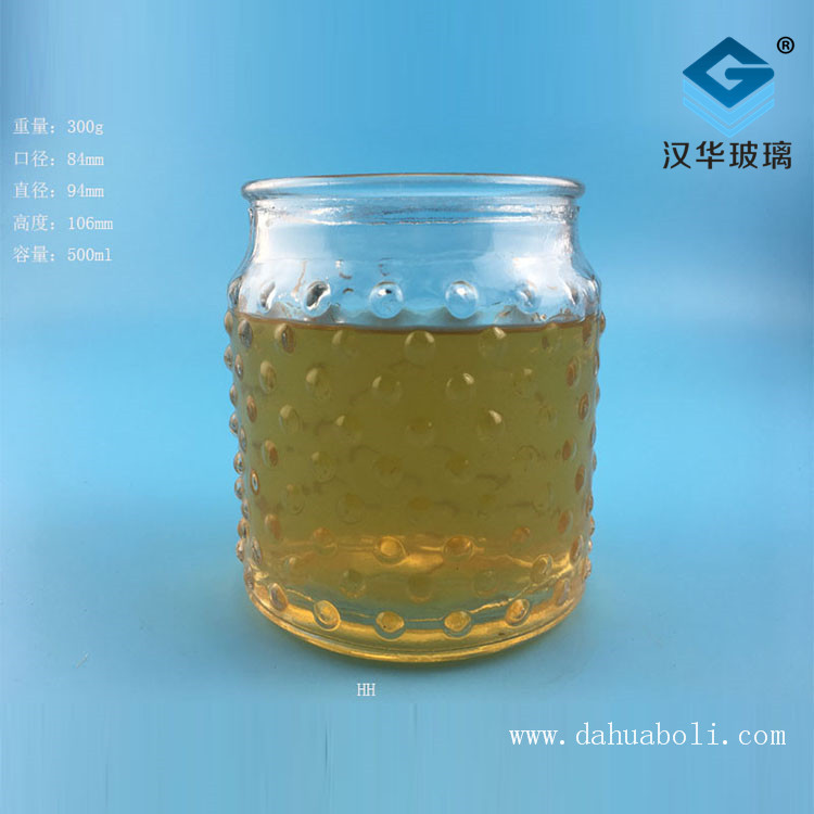 500ml麻点玻璃烛台