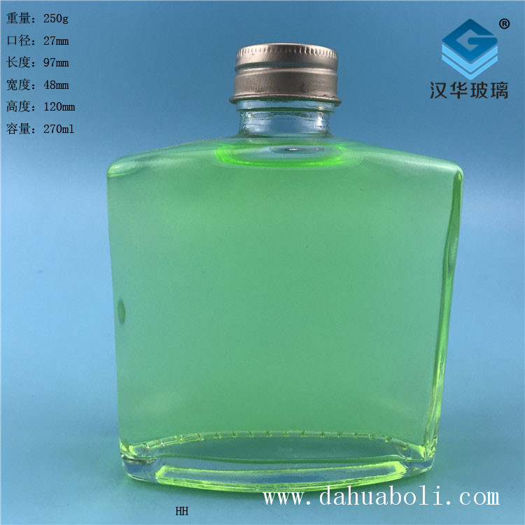 250ml正方形玻璃酒瓶