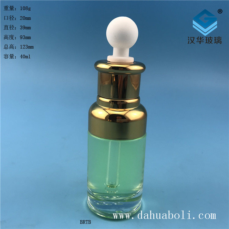 10ml电镀金色胶头滴管玻璃瓶