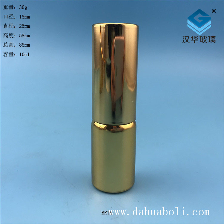 10ml电镀金丝喷涂玻璃瓶