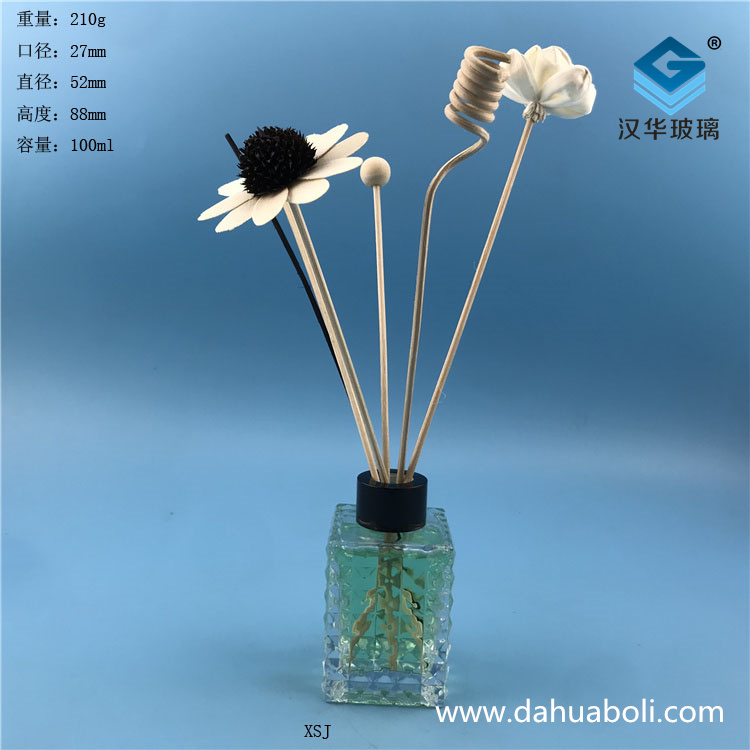 100ml丝口长方形香薰玻璃瓶