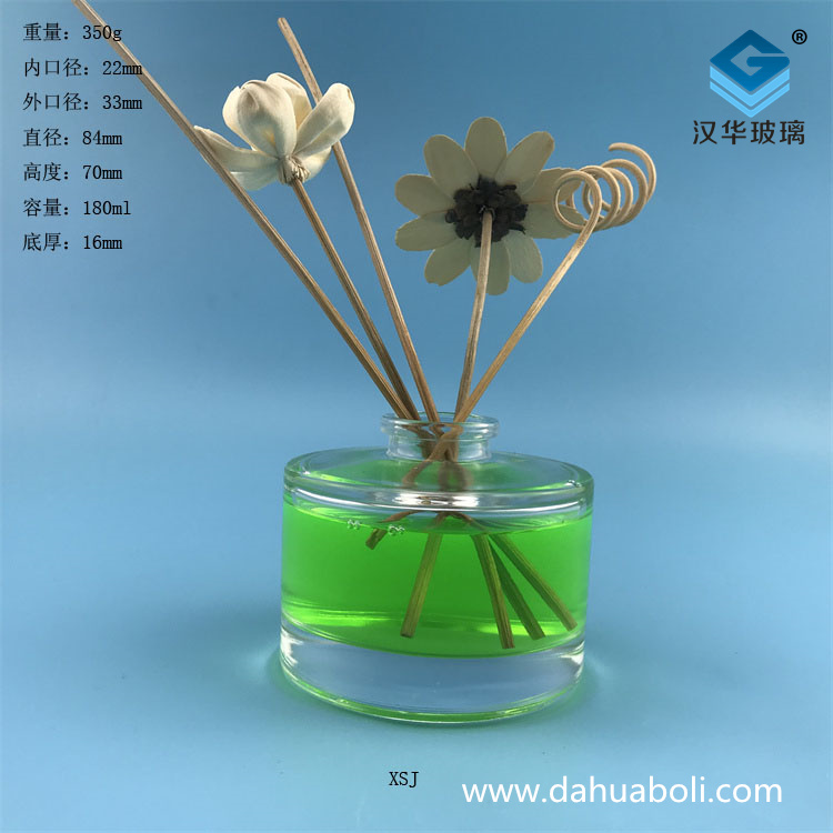 180ml木塞口圆形香薰玻璃分装瓶