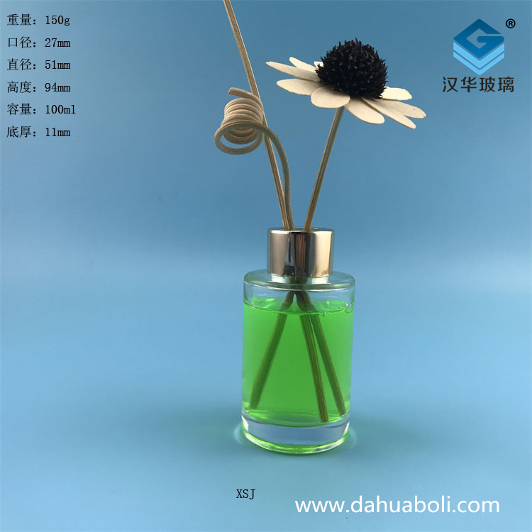 100ml丝口圆柱形玻璃香薰分装瓶