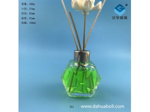 100ml多边形香薰玻璃分装器瓶